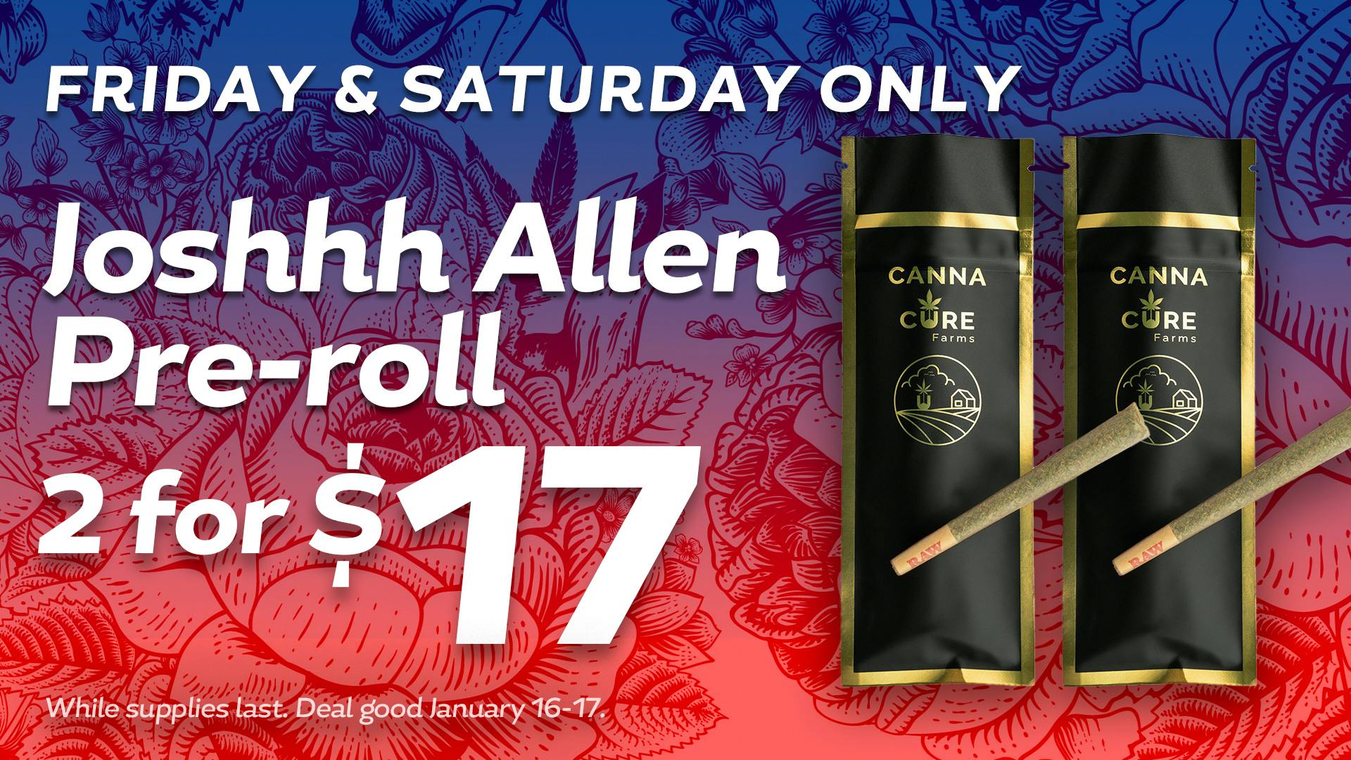 Star Buds Buffalo Joshhh Allen Pre-Rolls: 2 for $17