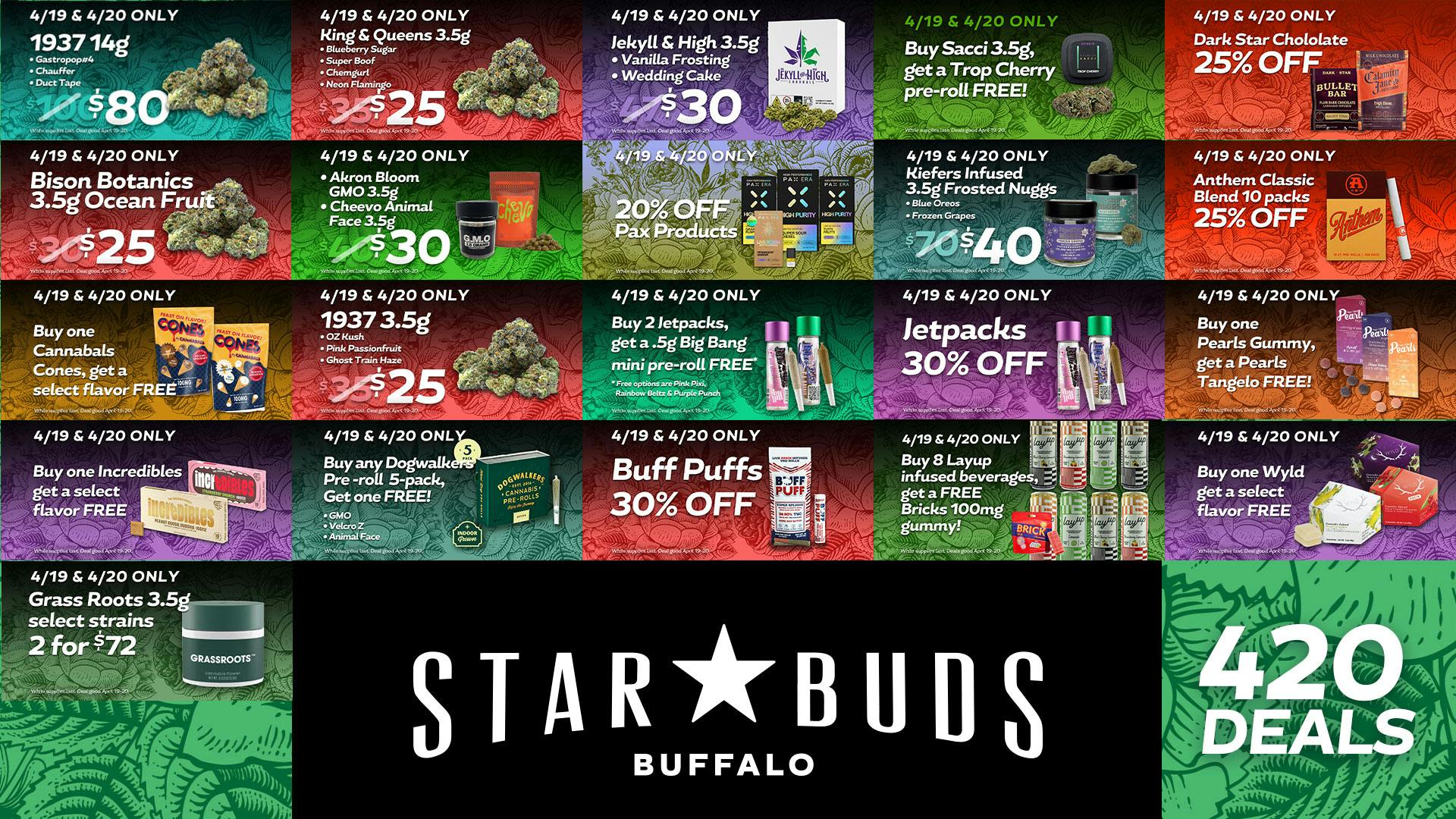 Star Buds Buffalo - Drive Thru 420 deals: 25% OFF, 30% OFF, price drops & more!