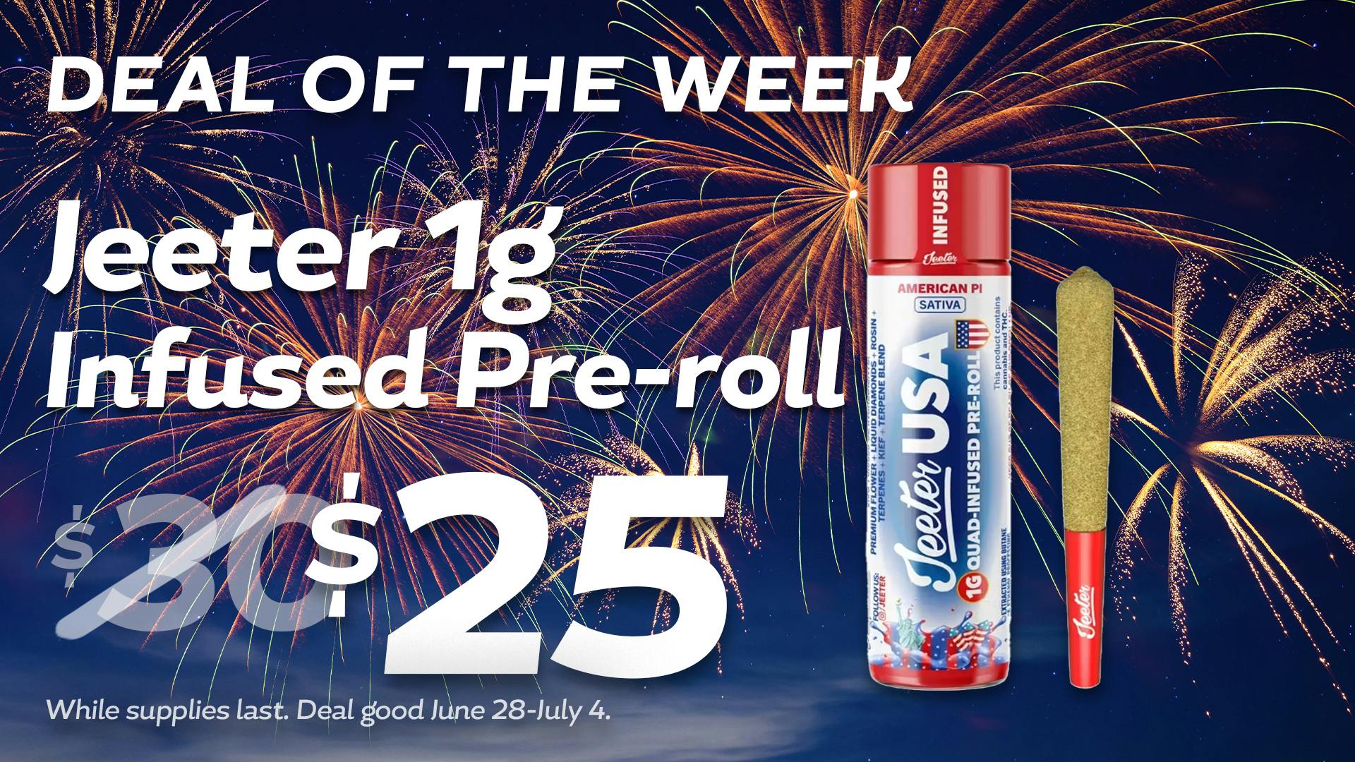 Star Buds Buffalo - Drive Thru $5 OFF Jeeter 1g American Pi Infused Pre-Roll