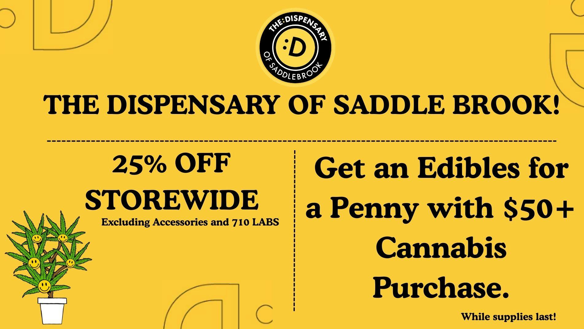 The Dispensaries of NJ - Saddlebrook Get an Edibles for a Penny