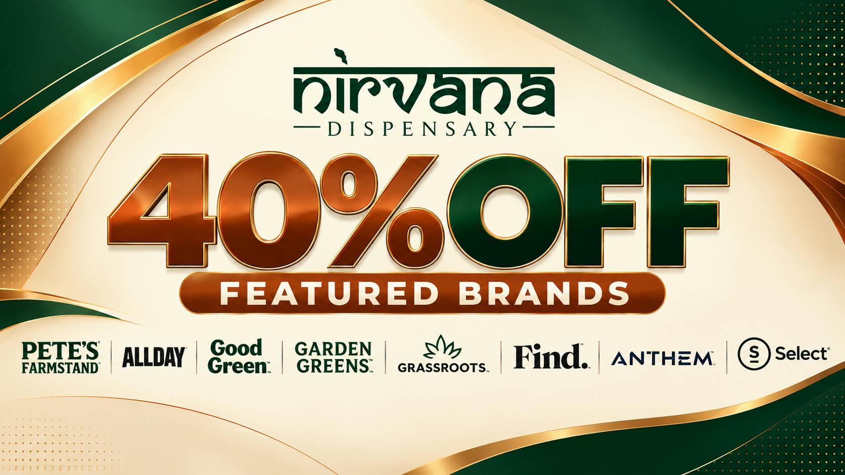 Nirvana Dispensary Saddle Brook 40% OFF - Feature brands