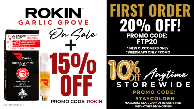 Golden Apple Cannabis Co. ROKIN VAPE CART SALE