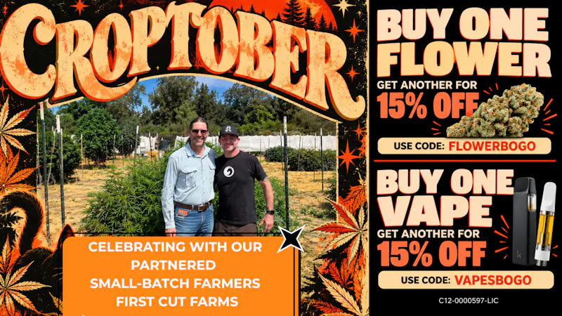 Golden Apple Cannabis Co. 15% OFF CROPTOBER BOGO! NO MINIMUM IN TIN CITY!