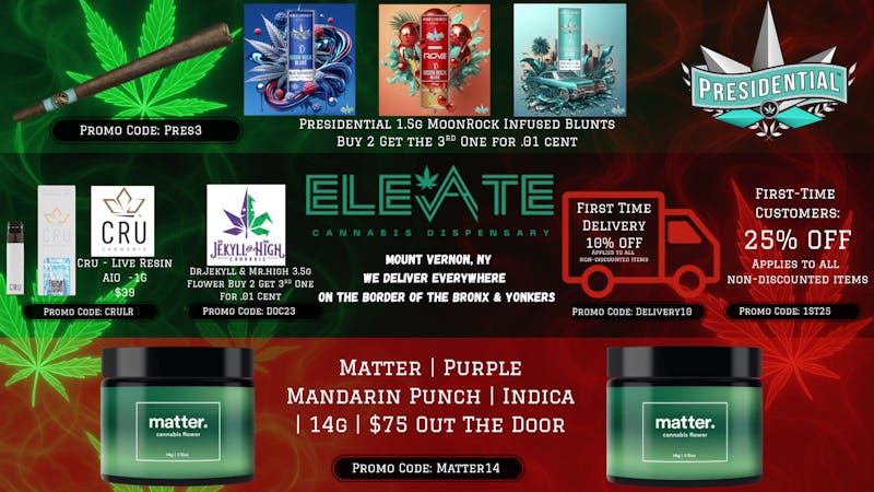 Elevate Cannabis Dispensary 25% Off First Time Customer