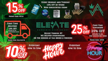 Elevate Cannabis Dispensary 25% Off First Time Customer