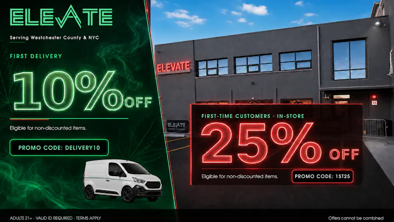 Elevate Cannabis Dispensary 25% Off First Time Customer