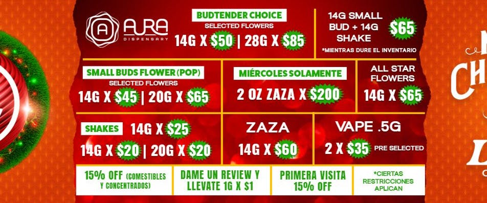 Aura 🎄🔥 DICIEMBRE ENCENDIDO EN AURA DISPENSARY 🔥🎄