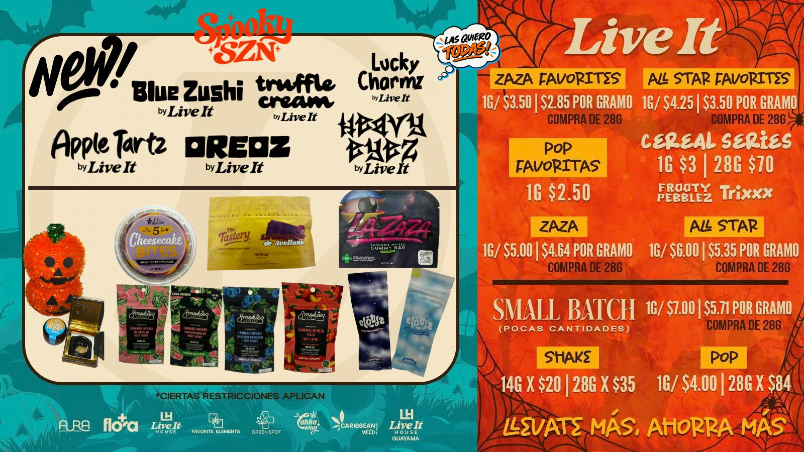 Aura Tus Favoritas | desde $2.50/g,$3.50/g,$4.25/g,