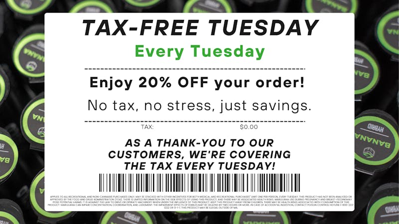 Green Gold Group Tax-Free Tuesday! 20% Off your order on Tuesday's!