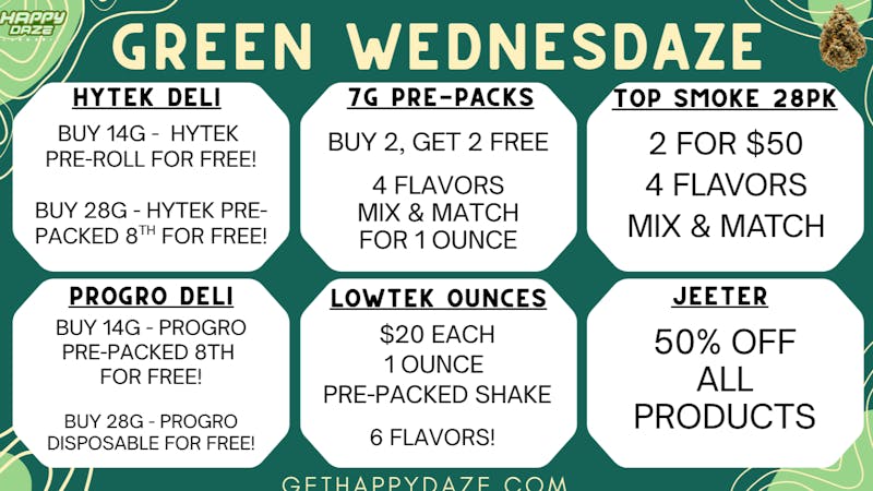 Happy Daze GREEN WEDNESDAY