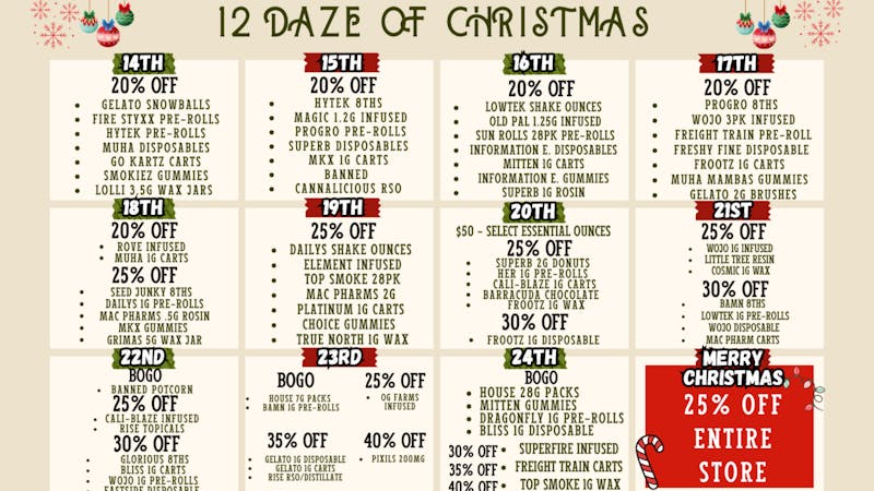 Happy Daze 12 DAZE OF CHRISTMAS