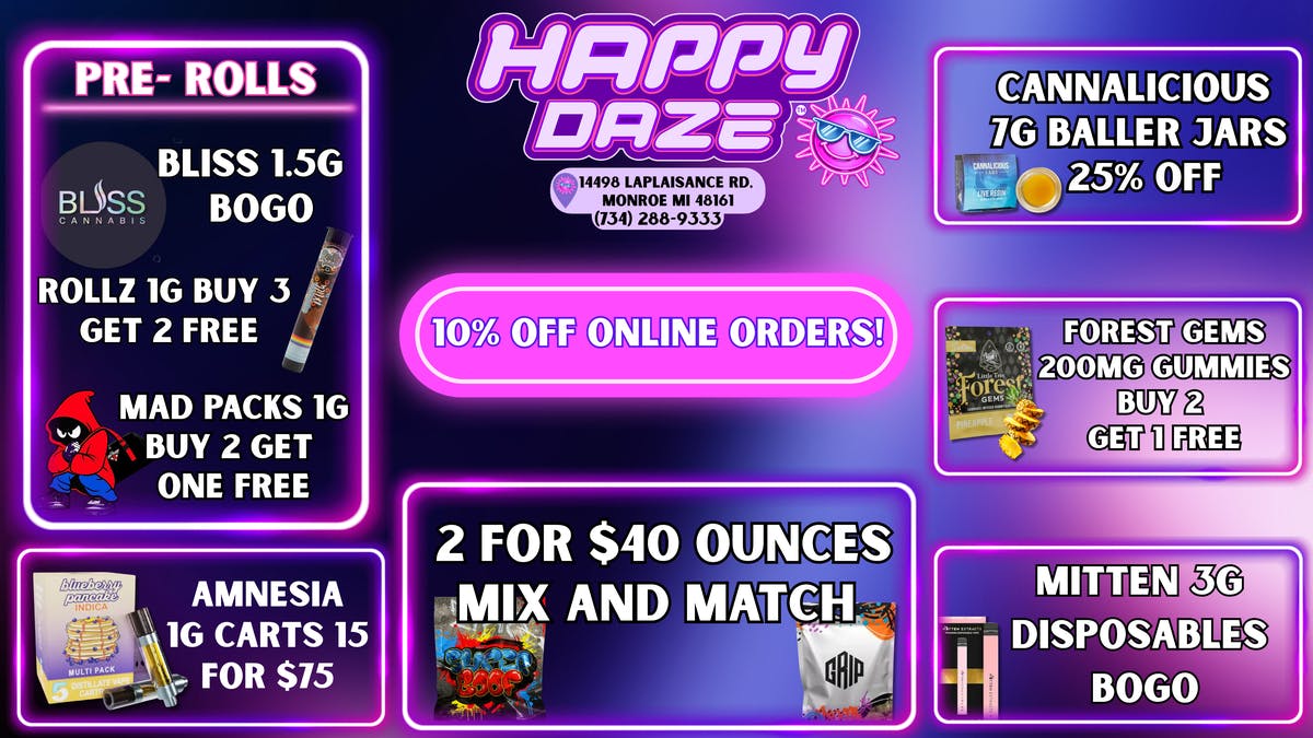Happy Daze STAY IN THE DAZE WITH HAPPY DAZE!