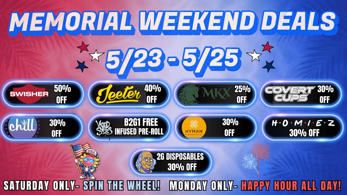 Happy Daze MEMORIAL WEEKEND DEALS!🎆