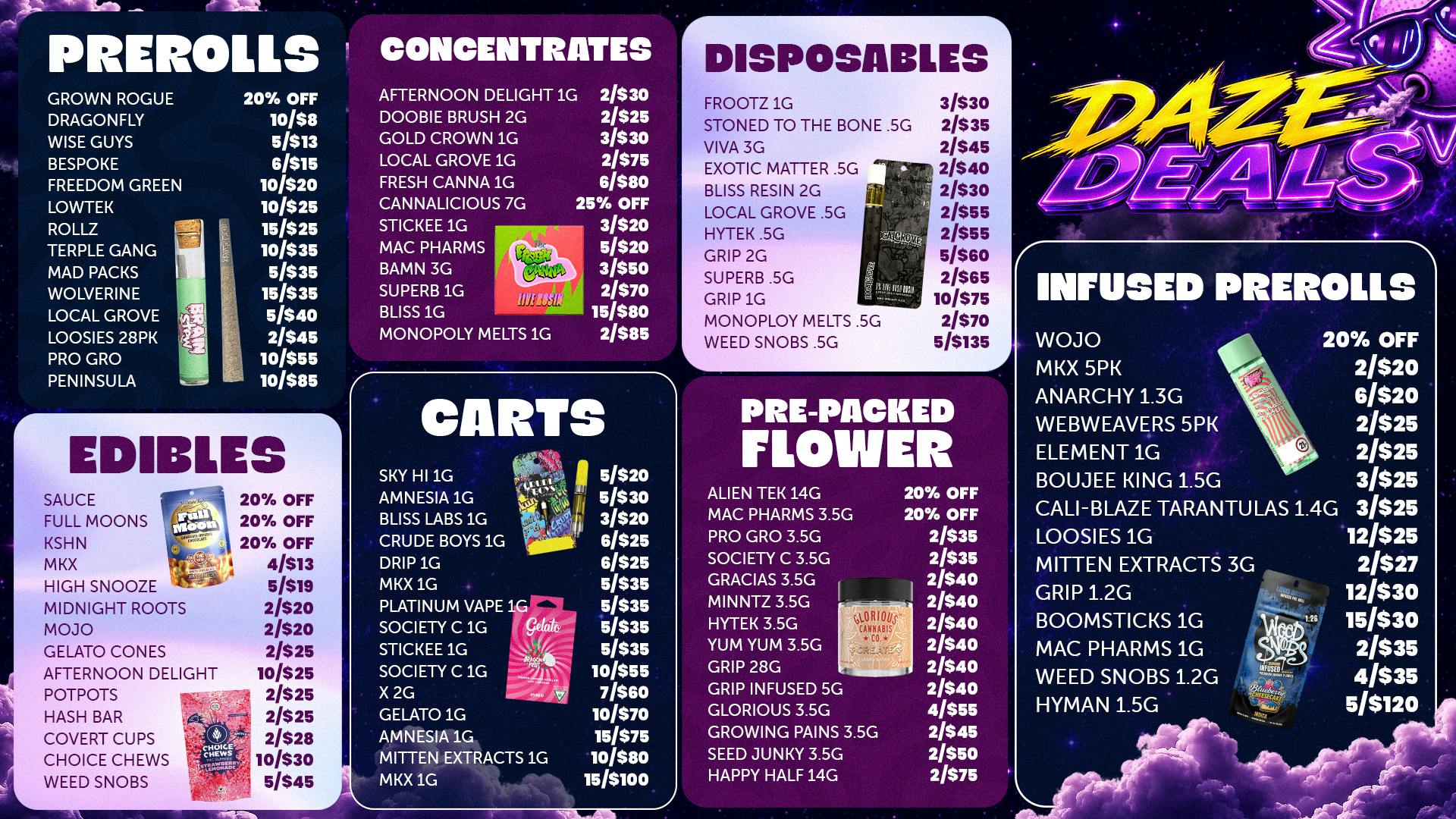 Happy Daze Happy Daze Deals: Purple Savings Across Menu Today
