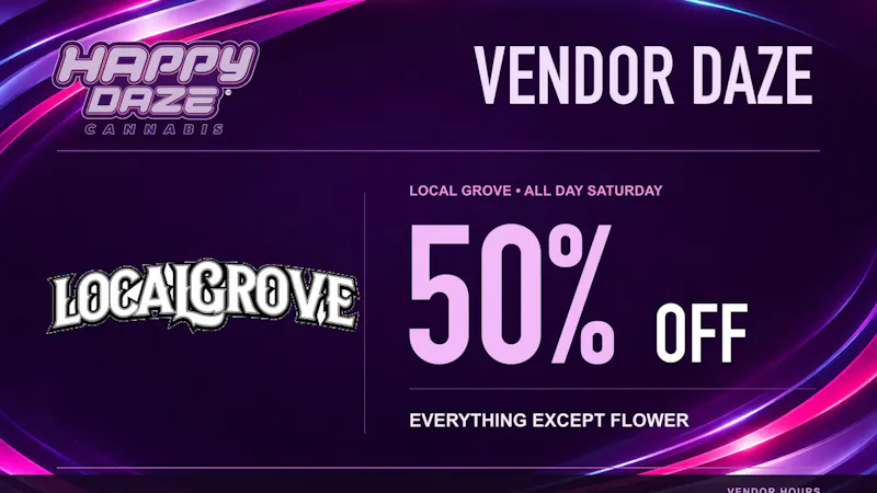 Happy Daze Local Grove Vendor Daze, Half Off Everything! 🎊