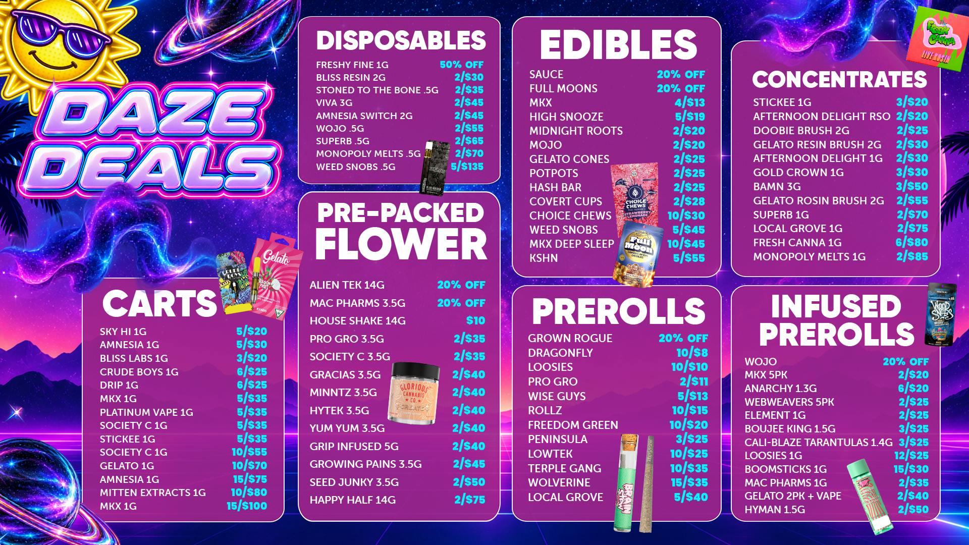 Happy Daze Happy Daze Cosmic Deals: Menu Savings Are Live Now