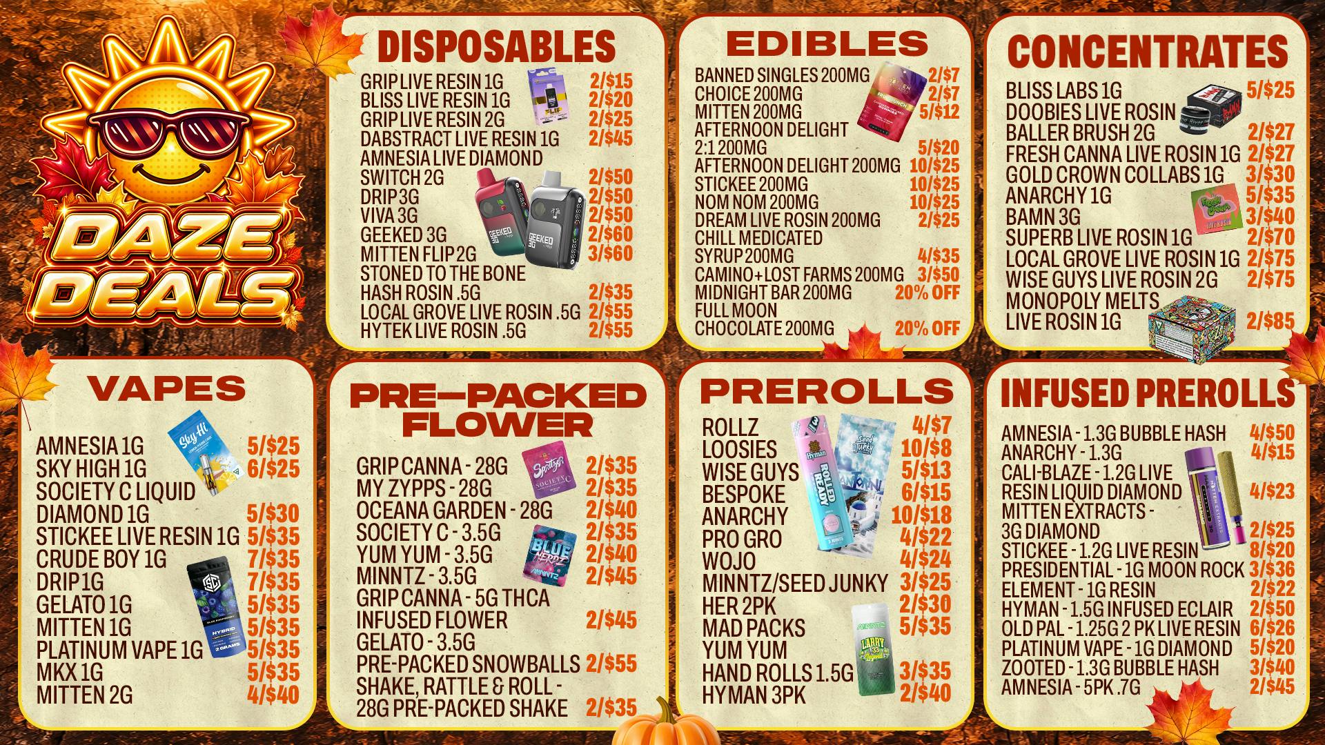 Happy Daze Happy Daze Mt Pleasant Deals Fall Menu Savings Now