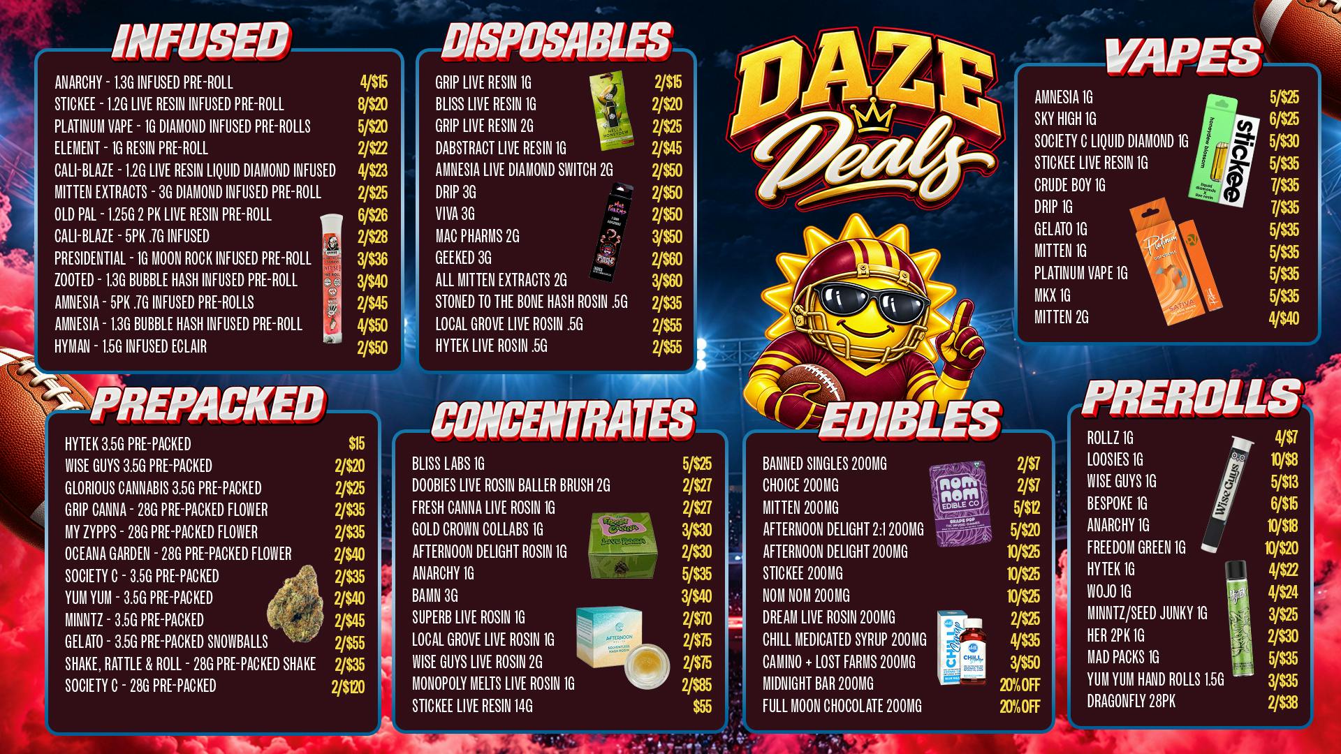 Happy Daze Happy Daze Football Deals: Menu Savings Live Today