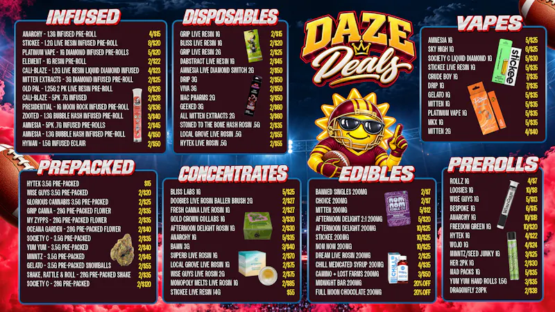 Happy Daze Happy Daze Football Deals: Menu Savings Live Today