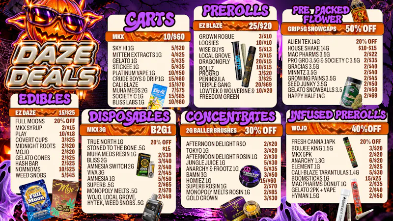 Happy Daze Happy Daze Monroe Deals: Spooky Menu Savings Today