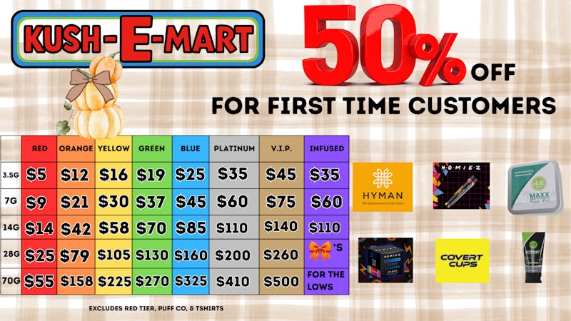 Kush E Mart Kush E Mart - NOW OPEN - 50% OFF New Customers!