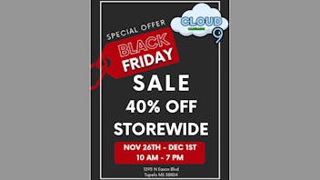 Cloud 9 Cannabis 40 Percent Off Sale! Nov 26th-Dec 1st