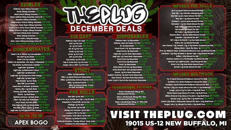 The Plug New Buffalo - NOW OPEN The Plug’s Hottest December Deals Are Here Now! 🎁