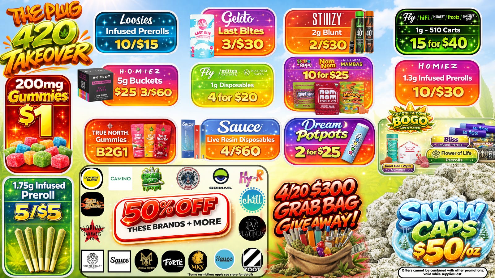 The Plug New Buffalo - NOW OPEN 🚀420 TAKEOVER – $1 EDIBLES • $50 OZ SNOWCAPS 🚨