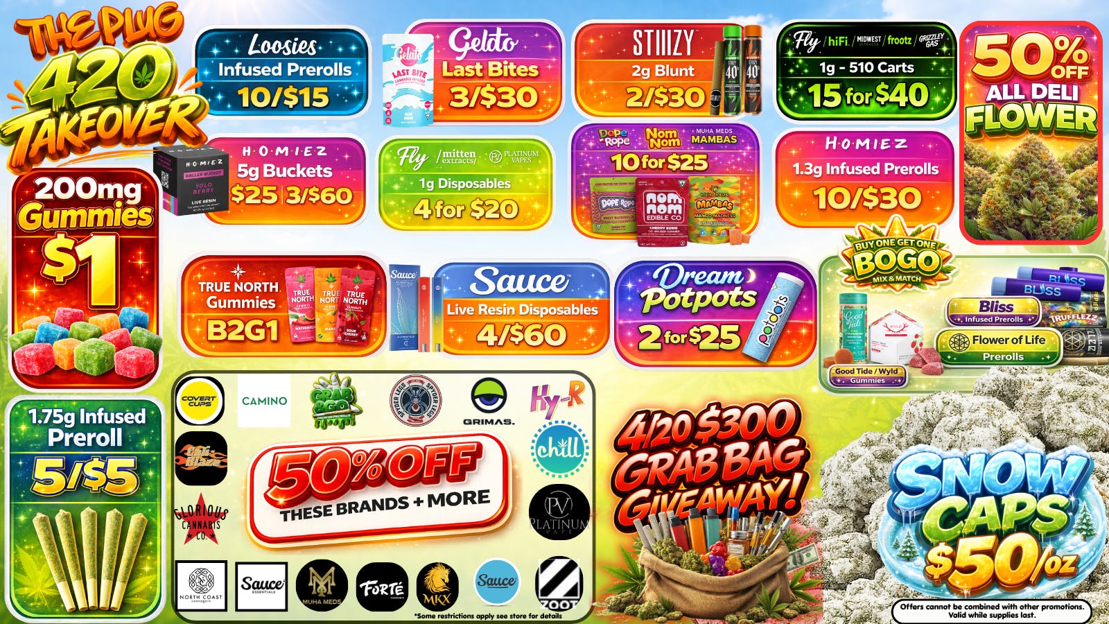 The Plug New Buffalo - NOW OPEN 🚀420 TAKEOVER – $1 EDIBLES • $50 OZ SNOWCAPS 🚨