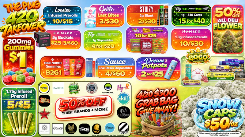 The Plug New Buffalo - NOW OPEN 🚀420 TAKEOVER – $1 EDIBLES • $50 OZ SNOWCAPS 🚨