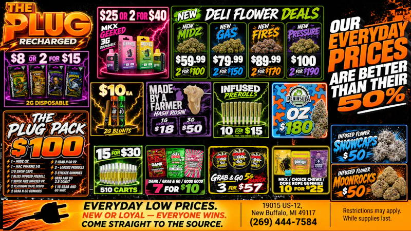 The Plug New Buffalo - NOW OPEN 🔥Everyday prices better than their 50% off 💨🔥
