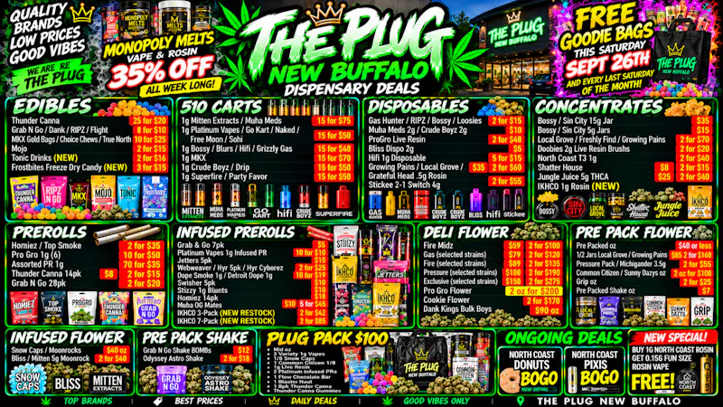 The Plug New Buffalo - NOW OPEN 🔥 THE PLUG NEW BUFFALO — WEEKLY MEGA DEALS 🔥