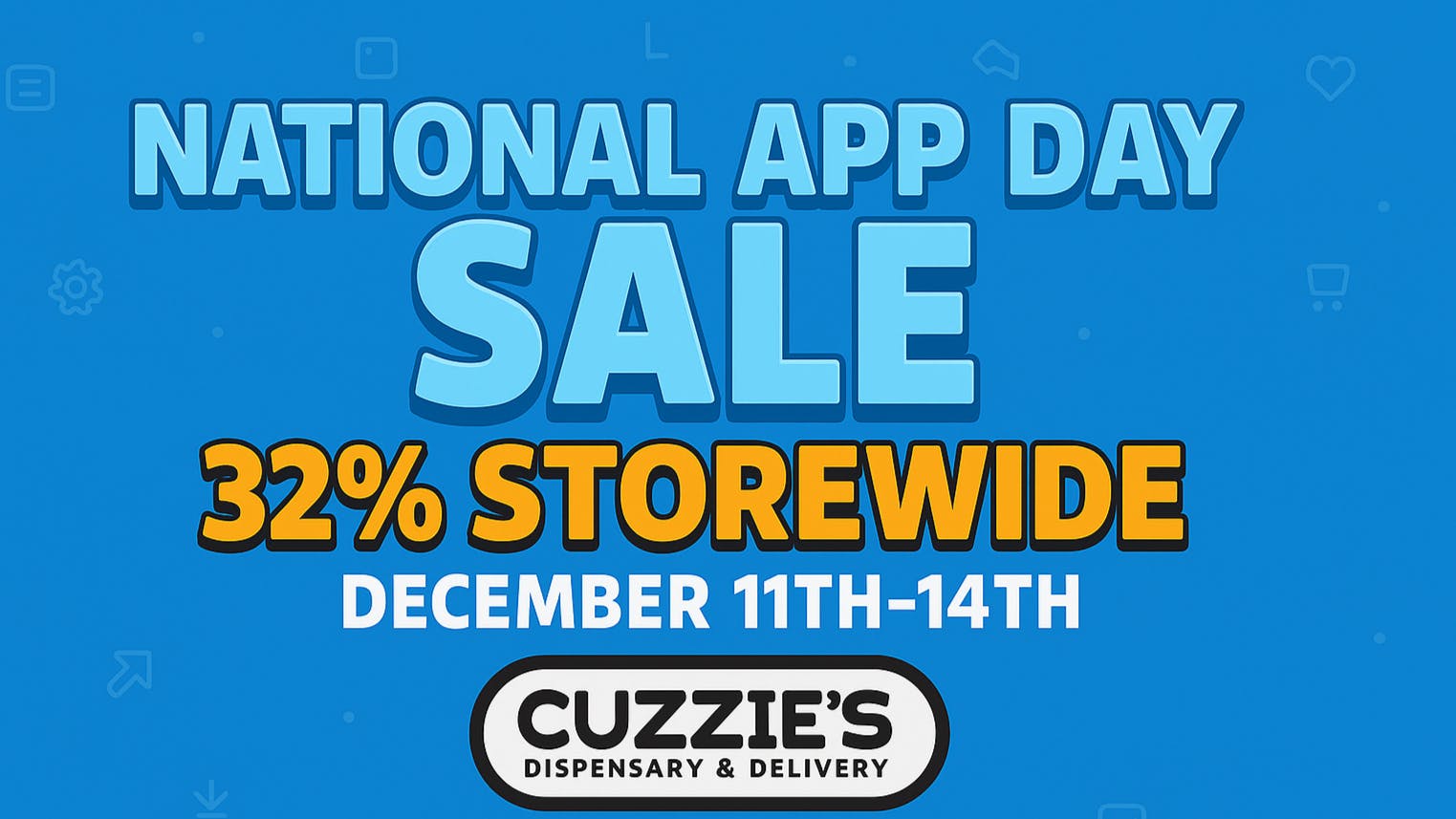 Cuzzies Delivery 32% Off National App Weekend Sale!