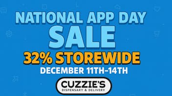 Cuzzies Delivery 32% Off National App Weekend Sale!