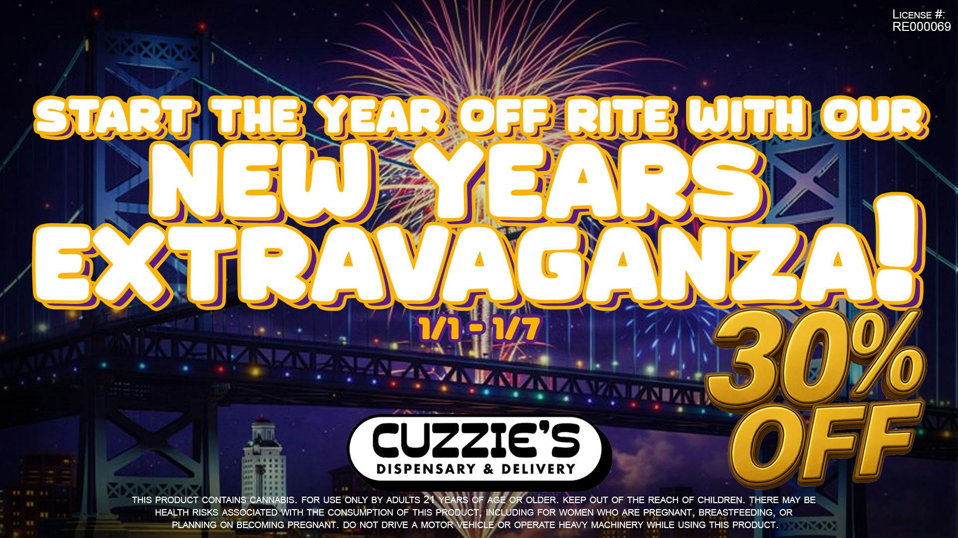 Cuzzies Delivery 30% OFF STOREWIDE - 🎆 NEW YEAR’S EXTRAVAGANZA 🎆