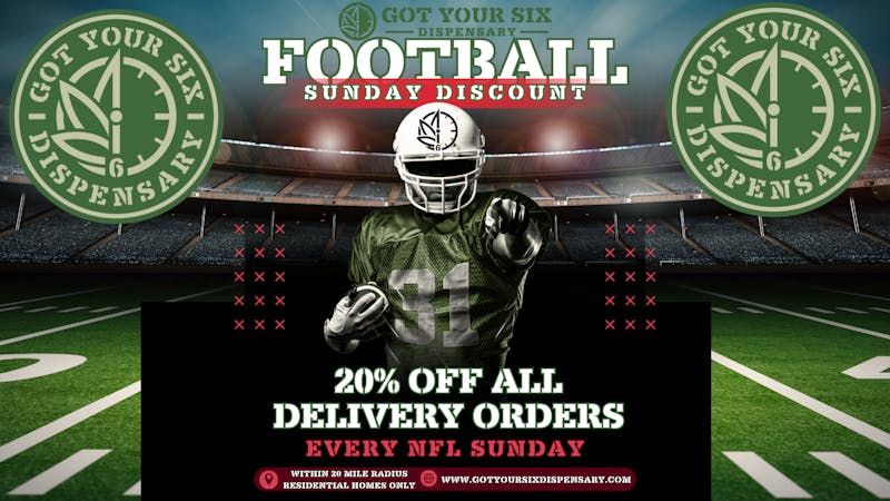 Got Your Six Dispensary 20% OFF DELIVERY ORDERS