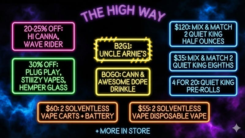 The High Way TOP PICKS TUESDAY