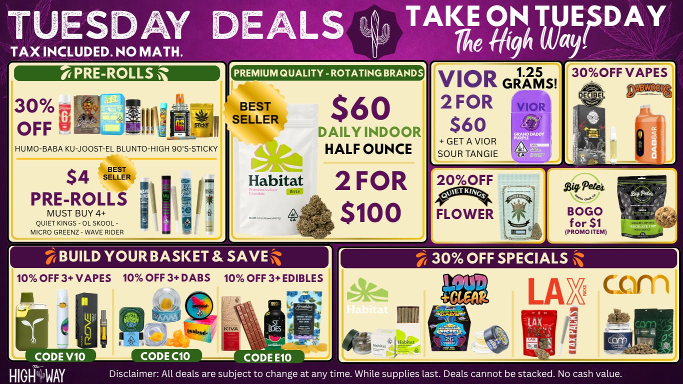 The High Way $100 INDOOR OUNCE + 30% OFF TOP BRANDS!
