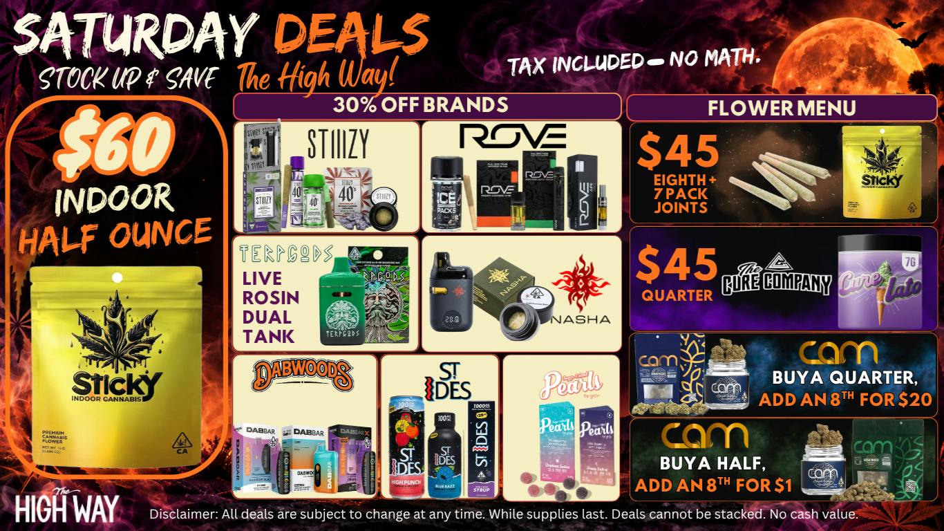 The High Way $60 INDOOR HALF OUNCE + 30% OFF BRANDS