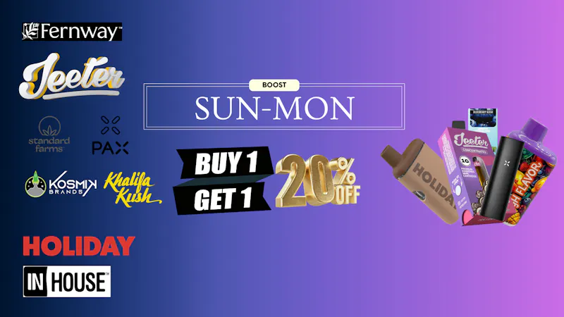 Simplicity Dispensary 20% OFF on all products every Sunday and Monday!