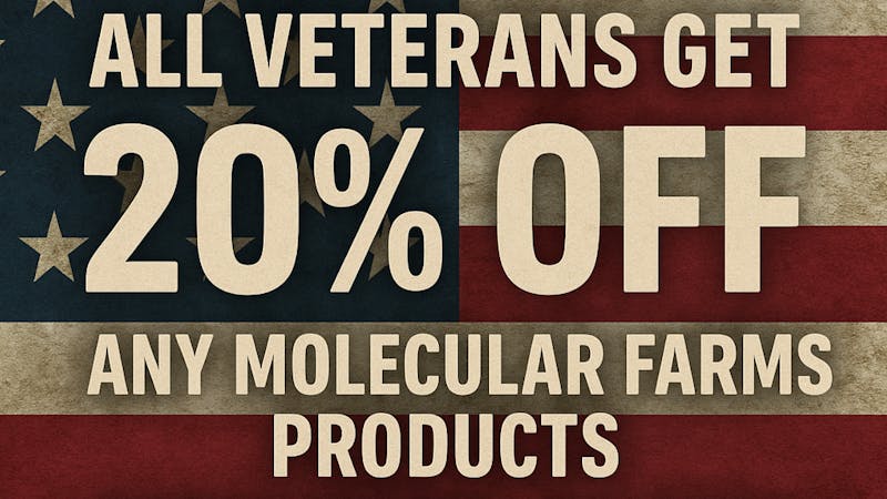 New Leaf Dispensary & Onsite Consumption Space Veterans 20% Off All Molecular Farms Products