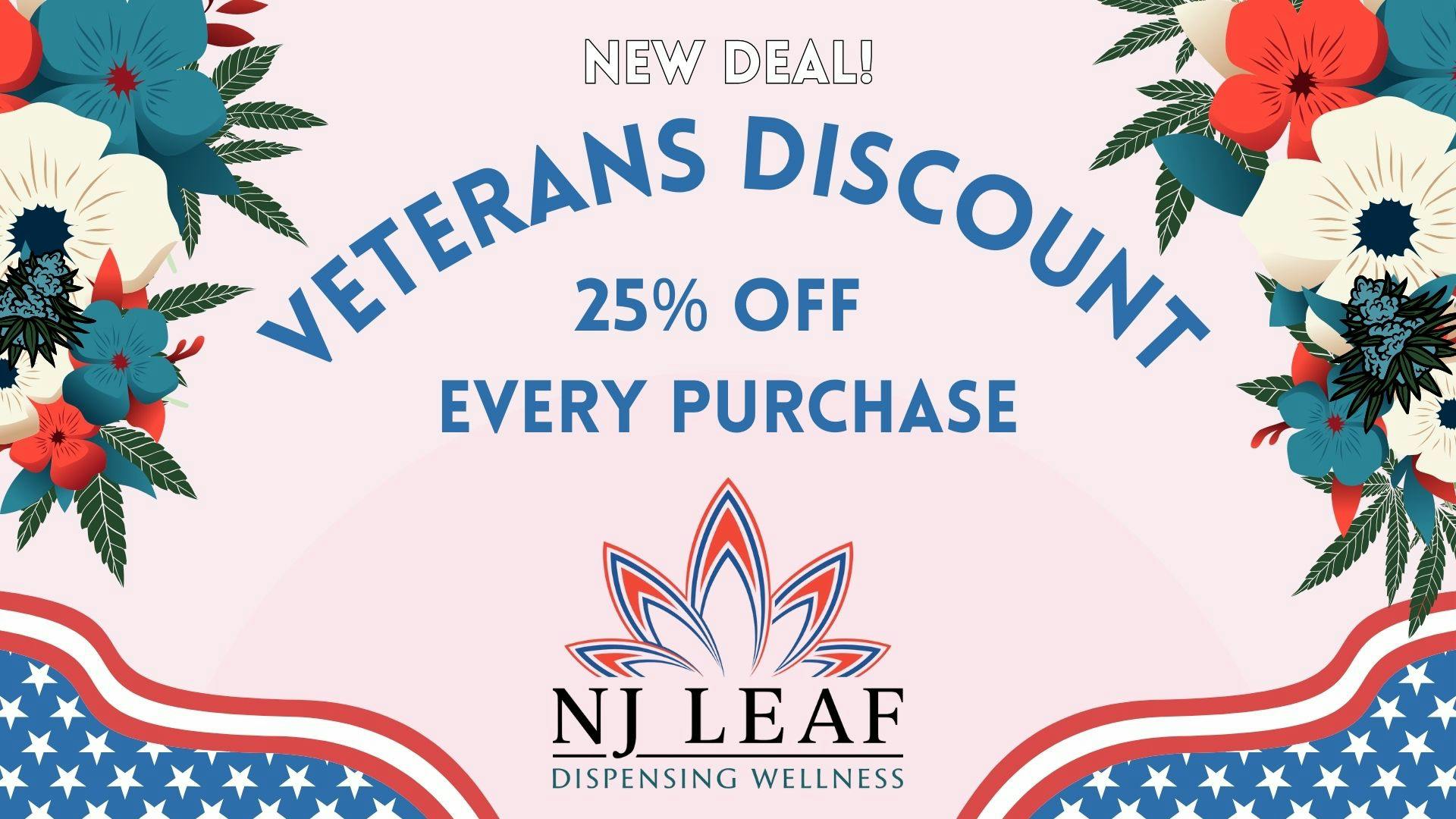 NJ Leaf Veterans 25% Off