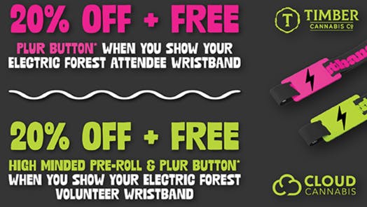 Cloud Cannabis - Gaylord - REC 21+ 20% off & more w/your Electric Forest Wristband