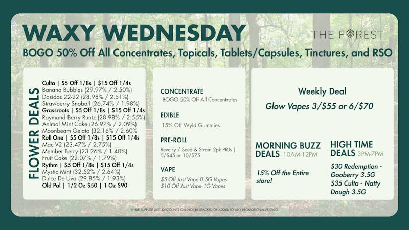 The Forest Baltimore WAXY WEDNESDAY