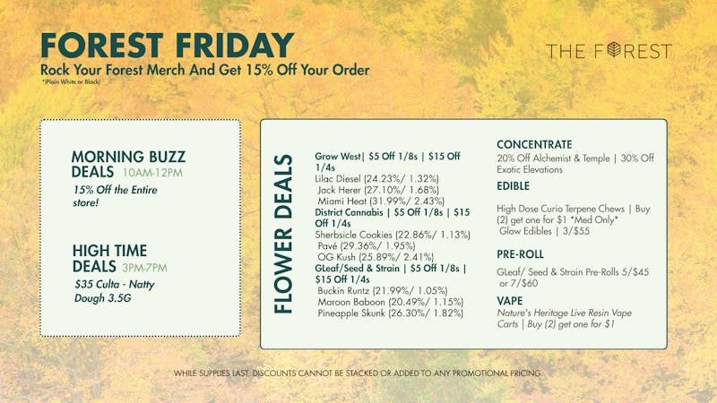 The Forest Baltimore FOREST FRIDAY ROCK YOUR FOREST MERCH & GET 15% OFF