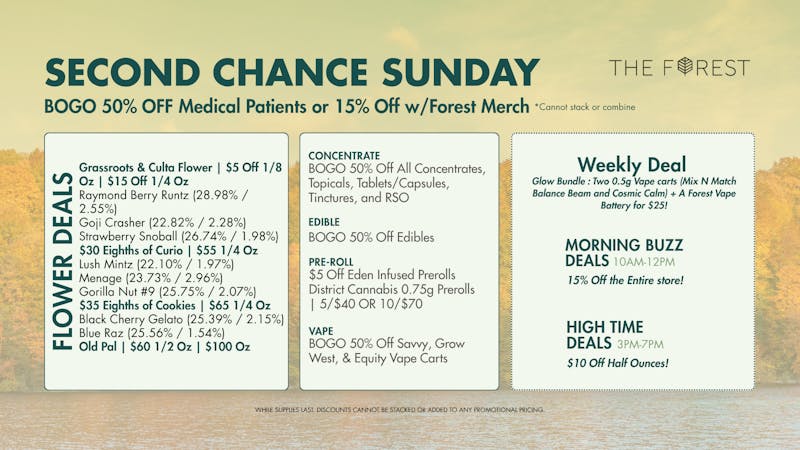 The Forest Baltimore SECOND CHANCE SUNDAY!