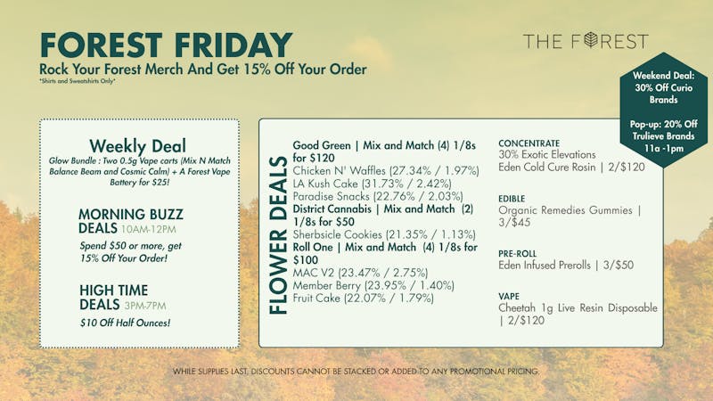 The Forest Baltimore Forest Friday! Rock Your Forest Merch Get 15% Off