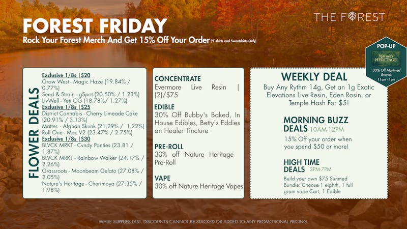 The Forest Baltimore FOREST FRIDAY! WEAR FOREST MERCH GET 15% OFF