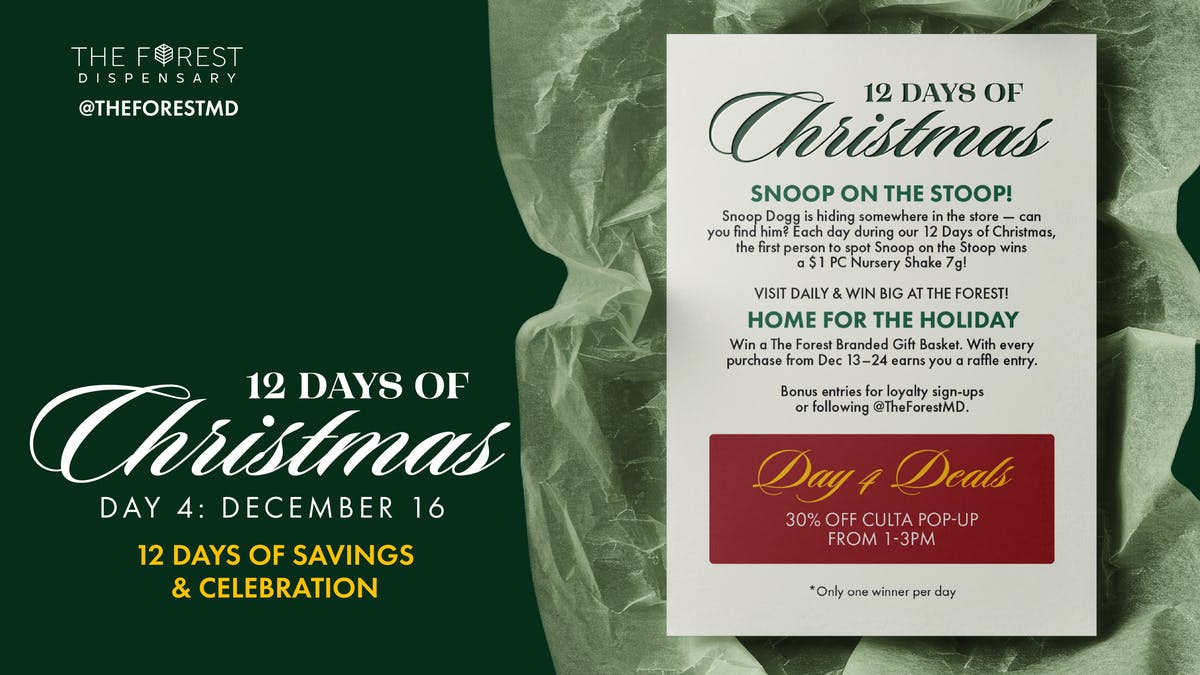 The Forest Baltimore 4th DAY OF CHRISTMAS!