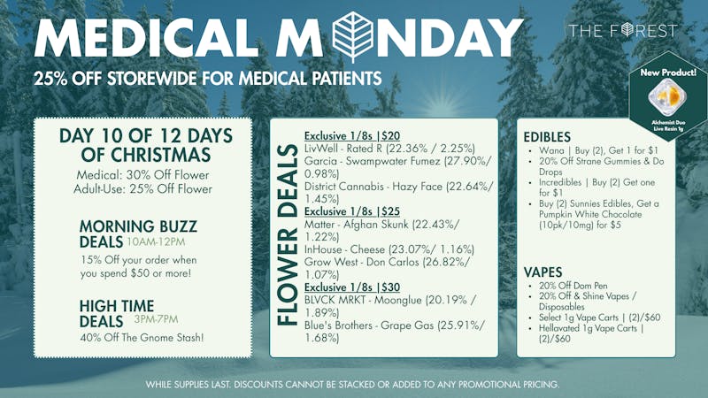 The Forest Baltimore MEDICAL MONDAY! 25% OFF STOREWIDE FOR MEDICAL